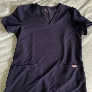 FIGS scrubs top small navy blue